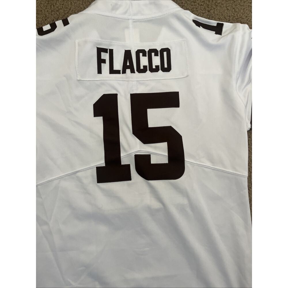 Nike Joe Flacco #15 Cleveland Browns Nike Youth Jersey Size XL. On Field - Picture 6 of 6